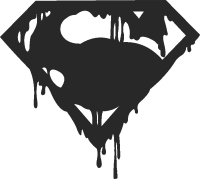 Superman logo clock - DXF SVG CDR Cut File, ready to cut for laser Router plasma